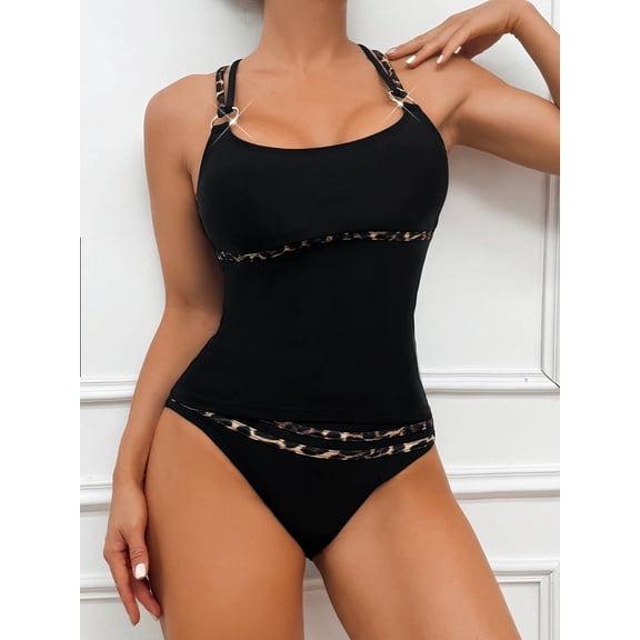 Tummy Control Underwire Tankini Swimsuits for Women Two Piece Bathing Suits