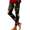 thumbnail image 1 of Tummy Control Women's Leggings High Waisted Valentines Day Heart Printed Running Tights for Women Skimpy Soft Sport Yoga Pants Gold XXL, 1 of 4