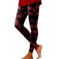 thumbnail image 1 of Tummy Control Women's Leggings High Waisted Valentines Day Heart Printed Running Tights for Women Skimpy Soft Sport Yoga Pants Red L, 1 of 4