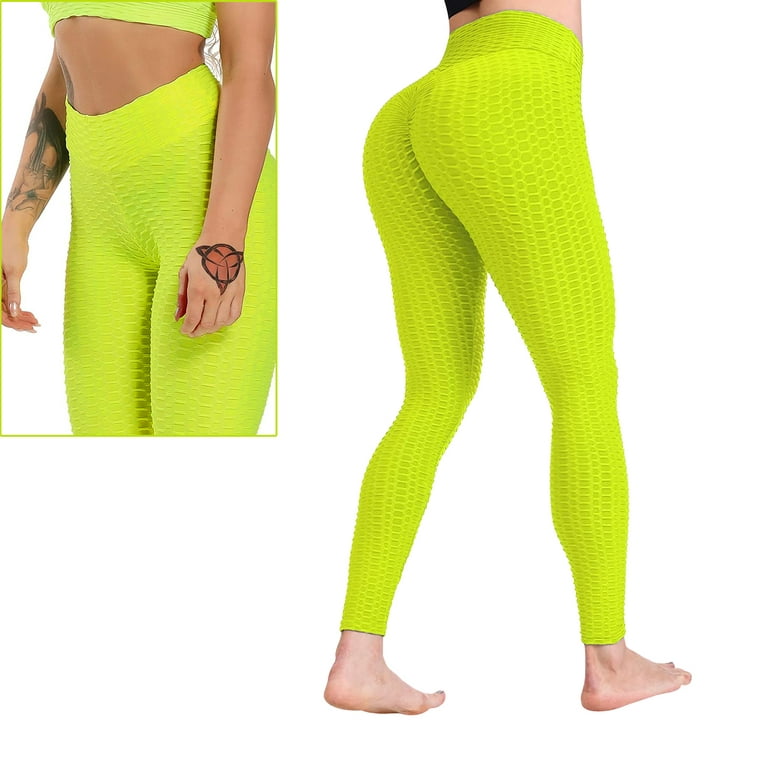 Tummy Control Workout Ruched Butt Lifting Stretchy Leggings, High