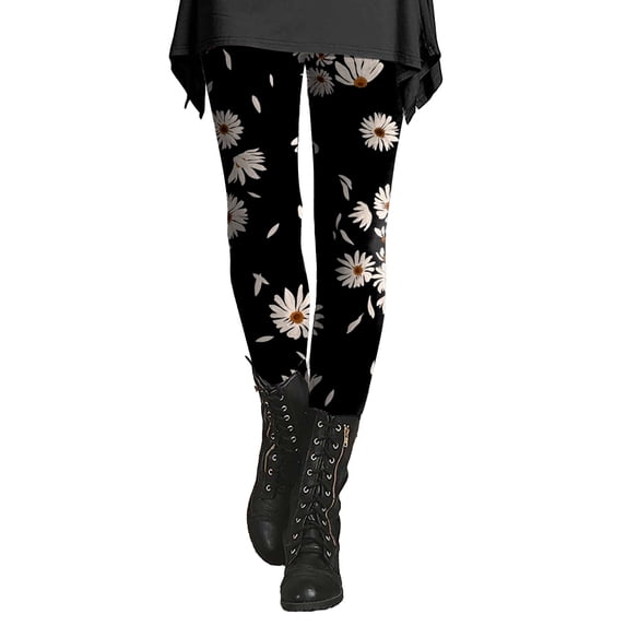 Tummy Control leggings for women Ladies' Slim Fit Floral Slimming Printed Bottom Pants Women's Fashion Clothing Workout Soft Yoga Pants for Running