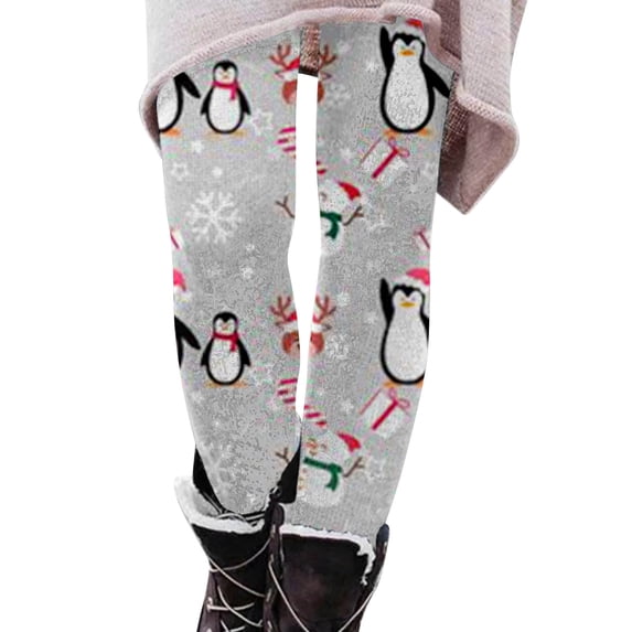Tummy Control leggings for women Fashion Comfortable Slim Fit Santa Animal Gift Snowflake Print Casual Pants Leggings Women's Fashion Clothing Workout Soft Yoga Pants for Running