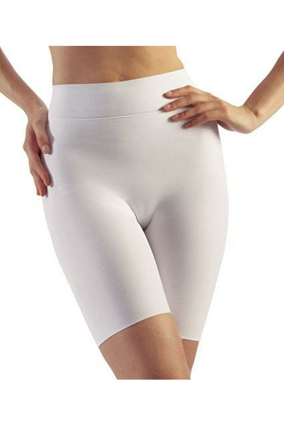 Tummy Flatting & Butt enhancing Compression Shorts. For Slimmer Look & After Cosmetic Surgery. Post-Op Garments. Fine Italian Made Quality & Style. (Medium White)