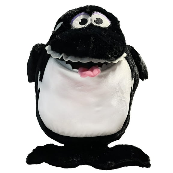Tummy Stuffers: Shark - Black & White - Storage Plush, Holds Items-Blankets-Toys Inside, Stuff-Store-Play, Kids Happy Soft Animal Character Companion