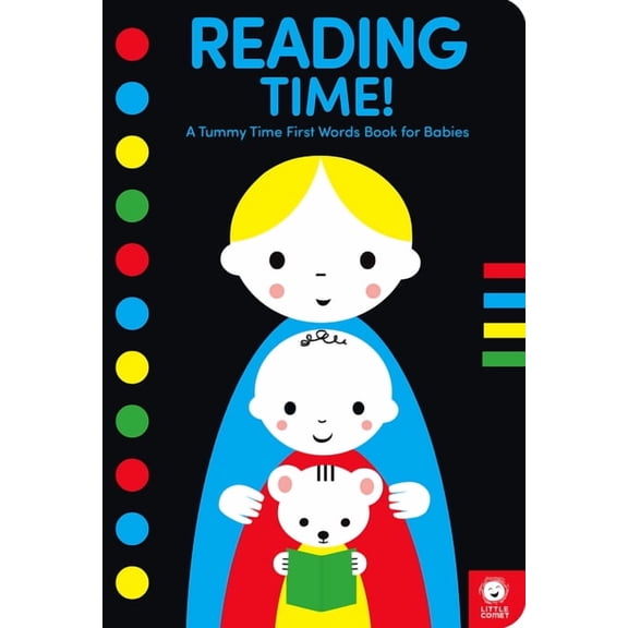 Tummy Time! Books Reading Time!: A Tummy Time First Words Book for Babies, (Board Book)