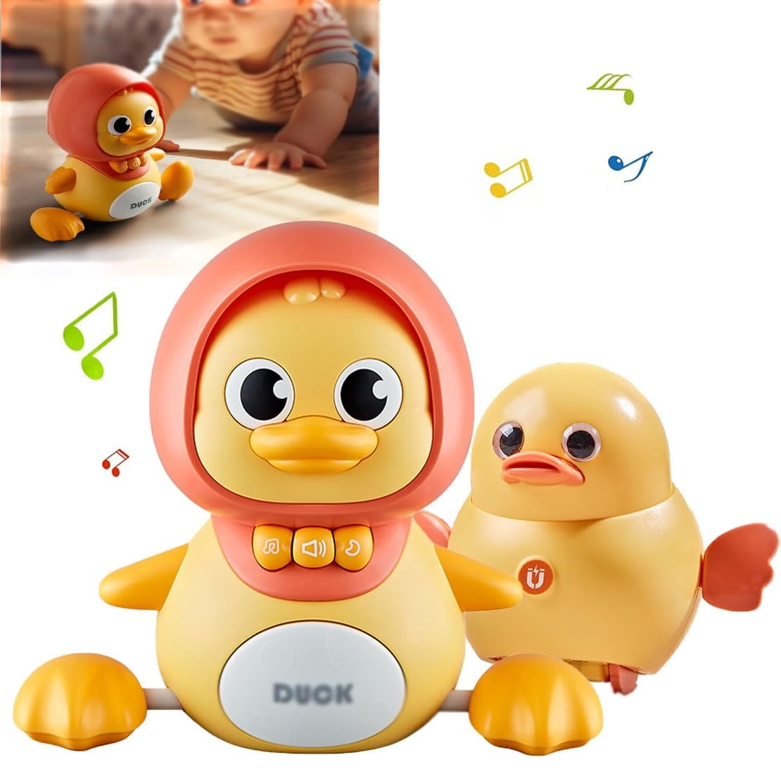 up set duck 8点セット Tummy Time Duck Family Toy, Walking Duck with Baby Ducks, 3 Pack
