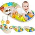thumbnail image 1 of Tummy Time Mat - 4 in 1 Cozy Tummy Time & Seated Support Pillow, Sitting Support for Newborn 0-12 Months, Infant Baby Sit Me Up Floor Seat Early Sensory Development Gifts Tummy Time Play Toys, 1 of 13