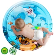 Tummy Time Mat, BUSATIA Inflatable Tummy Time Toys, Premium Baby Play Mat for Infants and Toddlers, Sensory Activity Center for Motor Skills Development