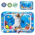 thumbnail image 1 of Tummy Time Mat,Qissep Baby Blue Water Play Mat,Inflatable Infant Baby Water Mats for 3 to 24 Months,Fun Activity Center for Stimulate The Sensory Development of Babies, 1 of 7