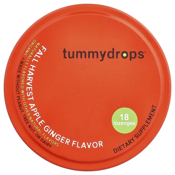 Tummydrops Organic Fall Harvest Apple Ginger, 18 Lozenges