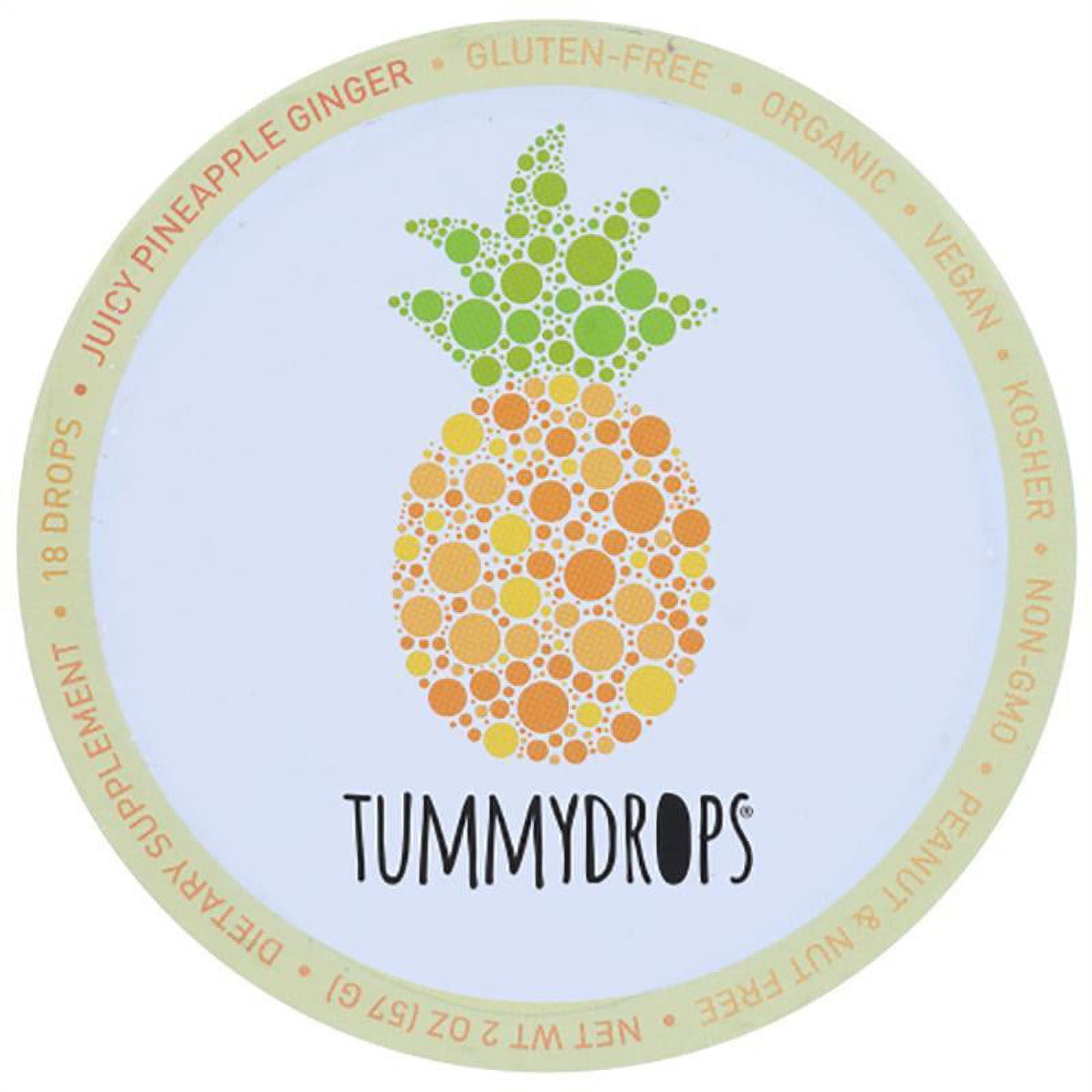 Tummydrops Pineapple Ginger Drops 18 count, 3 oz