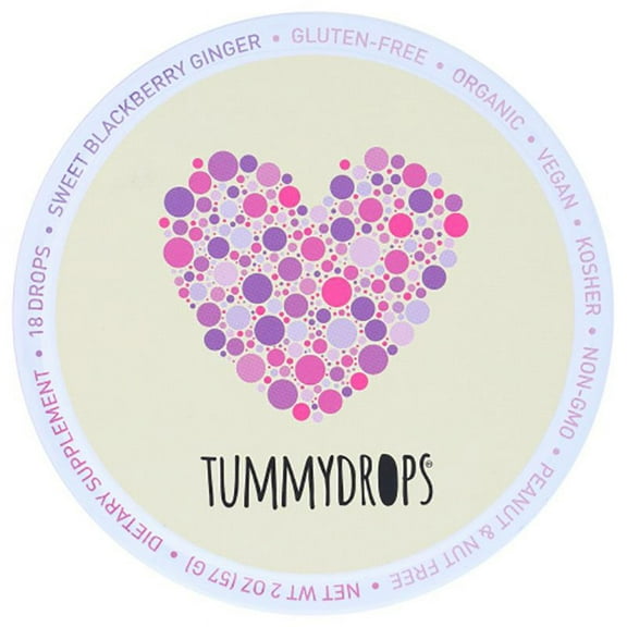 Tummydrops Organic Drops, Sweet Blackberry Ginger, 18 Lozenges