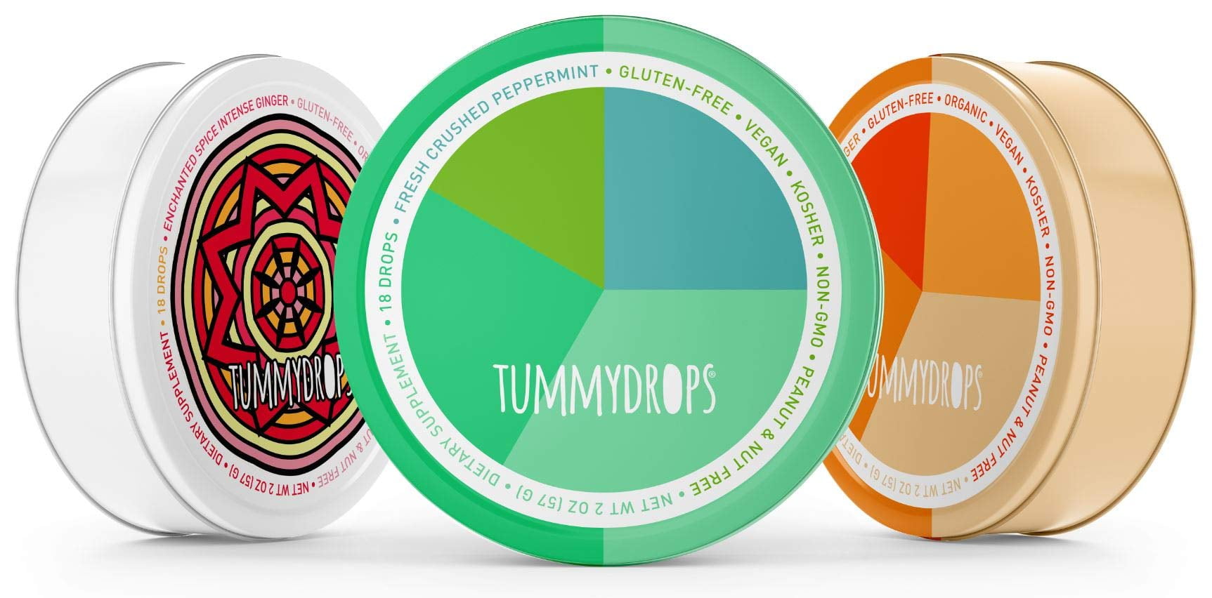 Tummydrops Variety Pack The That's Spicy Pack (1 tin each Spicy Ginger