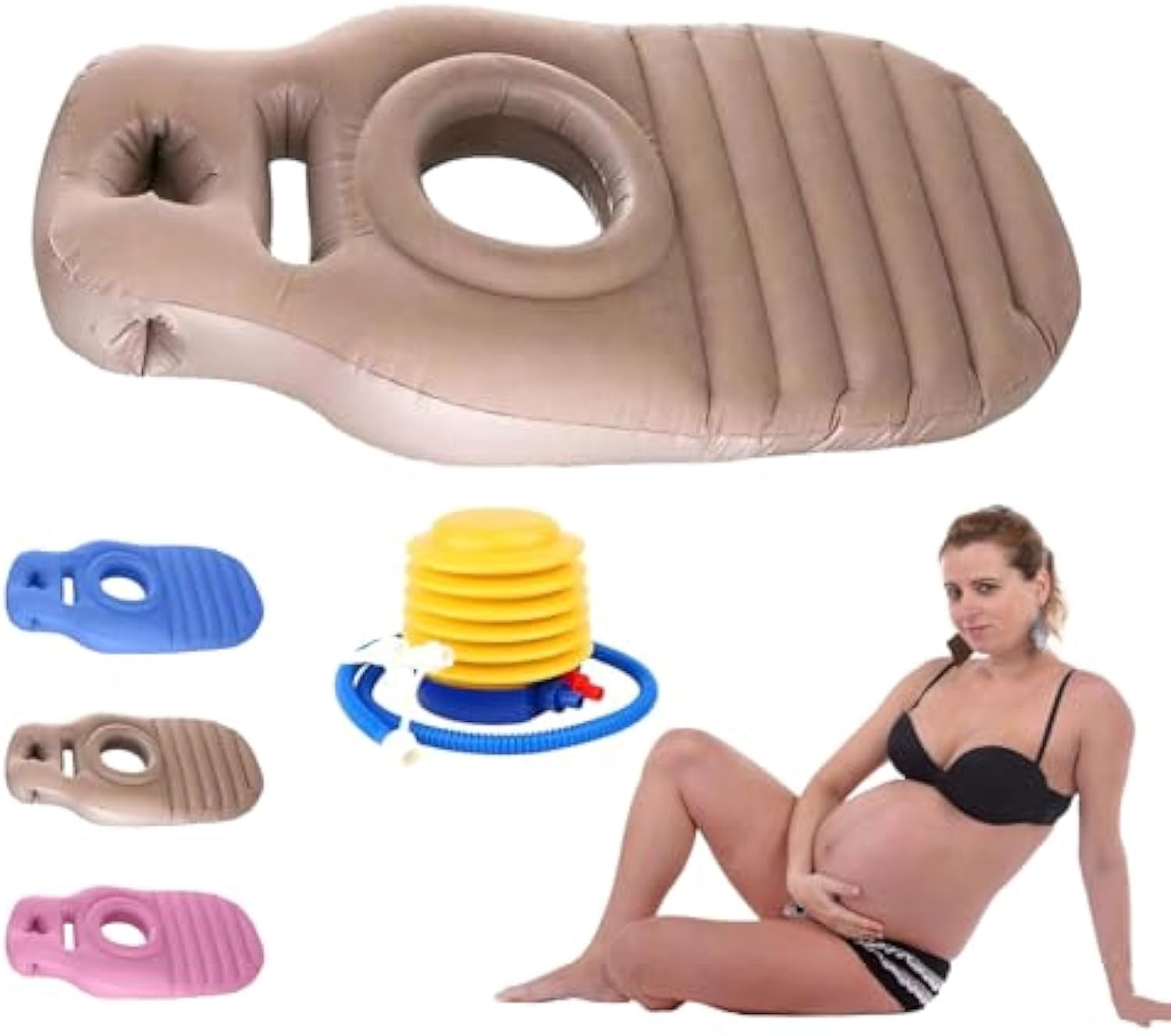 Tummynest - Pregnancy Mattress, Inflatable Pregnancy Pillow, Full Body Maternity Airbed with Hole, Adjustable Portable Pregnancy Pillows for Sleeping