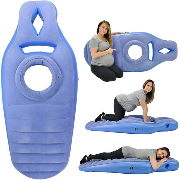 Tummynest Pregnancy Mattress, Tottlebee Pregnancy Pillow, Full Body Pregnancy Mattress with Hole, Adjustable Portable Inflatable Pregnancy Pillow, Comfort for Stomach & Side Sleepers (Pink)