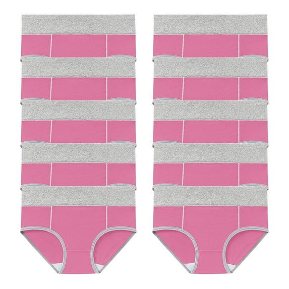 Tumotour 10PC Oversized Underwear for women Cotton Panties High Waist Panty Soft Ladies Hi-Cut Briefs Stretch Briefs Multipack Bikini Panties