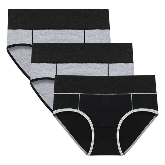 Tumotour 3PC Menstrual Leak Proof Underwear for women Period Panties High Waisted Underwear Incontinence Protective Briefs with pockets