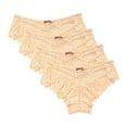 thumbnail image 1 of Tumotour 4Pack Panties for Women Plus Size Lace Briefs Casual Solid Color Multipack Underpants, 1 of 4