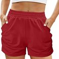 thumbnail image 1 of Tumotour Active Workout Shorts For Women Work Out Shorts Elastic Pocket High Waisted Athletic Shorts Sporty Shorts Lightweight Biker Shorts Gym Shorts, 1 of 7