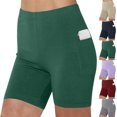 thumbnail image 1 of Tumotour Athletic Running Yoga Short for Women's Elastic Waist Outdoor Work Shorts Jogging Walkshort Summer High Waisted Biker Shorts with Pocket, 1 of 6