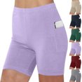 thumbnail image 1 of Tumotour Athletic Running Yoga Short for Women's Elastic Waist Outdoor Work Shorts Jogging Walkshort Summer High Waisted Biker Shorts with Pocket, 1 of 6