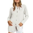 thumbnail image 1 of Tumotour Button Up Ribbed Sweatshirts For Women Long Sleeve Button Down Shirts Lightweight Cardigan Sweaters Going Out Fall Hooded Tops, 1 of 7