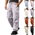 thumbnail image 1 of Tumotour Cargo Pants for Men Cuffed Pants Athletic Workout Running Joggers with Pocket Outdoor Sports Workwear Pants, 1 of 10