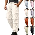 thumbnail image 1 of Tumotour Cargo Pants for Men Cuffed Pants Athletic Workout Running Joggers with Pocket Outdoor Sports Workwear Pants, 1 of 10