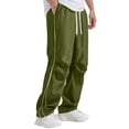 thumbnail image 1 of Tumotour Cargo Pants for Men Drawstring Elastic Waist Cuffed Pants Athletic Workout Running Joggers with Pocket, 1 of 9