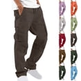 thumbnail image 1 of Tumotour Cargo Pants for Men Drawstring Straight-Leg Fitness Pants Athletic Workout Running Joggers with Multiple Pockets, 1 of 6