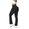 thumbnail image 1 of Tumotour Cargo Pants for Women With Pockets High Waisted Straight Leg Pants Casual Drawstring Workout Pants Baggy Trouser, 1 of 9