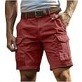 thumbnail image 1 of Tumotour Cargo Shorts For Men Summer Sports Casual Wild Solid Color Outdoor Work Relaxed Work Shorts With Multi-Pockets, 1 of 7
