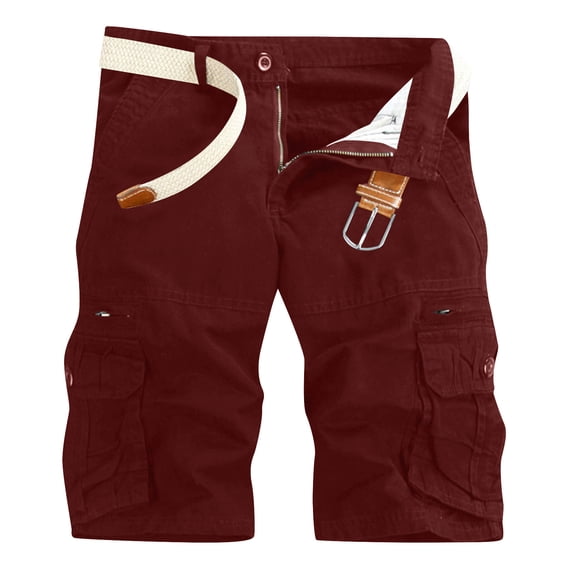 Tumotour Cargo Shorts For Men Summer Sports Casual Wild Solid Color Outdoor Work Relaxed Work Shorts With Multi-Pockets