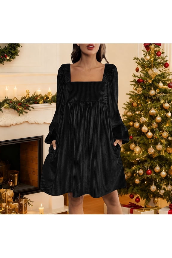 Fall Tunic Dress for Women Mini Dress Women's Temperament Velvet Dress Jumpsuit Elegant Evening Dress