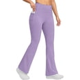 thumbnail image 1 of Tumotour Flare Yoga Pants for Women High Waist Elastic Athletic Workout Running Joggers with Fleece Sports Trousers with Pocket, 1 of 9