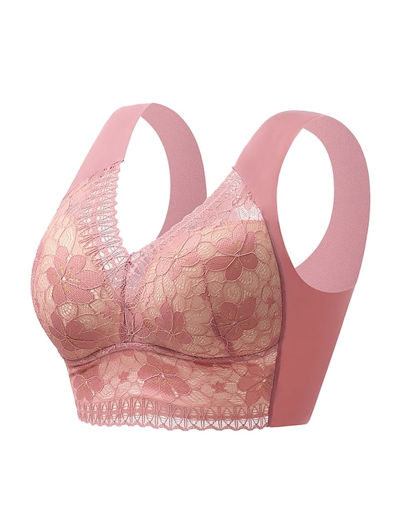 Front Open Bras For Women Full Coverage Wirefree Bra Button Closeure Bra For Mom Gift Nursing Underwear No Steel Ring Comfortable Soft Bras