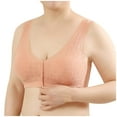 thumbnail image 1 of Tumotour Front Open Bras For Women Full Coverage Wirefree Bra Button Closeure Bra For Mom Gift Nursing Underwear Lace Wire Free Bras No Steel Ring Breathable Gathering Underwear, 1 of 5