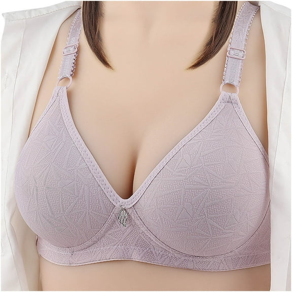 Tumotour Front Open Bras For Women Full Coverage Wirefree Bra Button Closeure Bra For Mom Gift Nursing Underwear Bra Non-Steel Ring Gathering Together Breathable Women Daily Bras