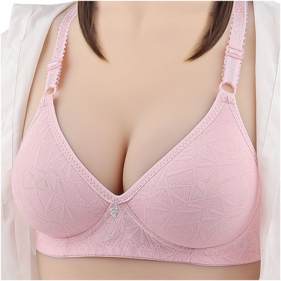 Tumotour Front Open Bras For Women Full Coverage Wirefree Bra Button Closeure Bra For Mom Gift Nursing Underwear Bra Non-Steel Ring Gathering Together Breathable Women Daily Bras