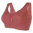 thumbnail image 1 of Tumotour Front Open Bras For Women Full Coverage Wirefree Bra Button Closeure Bra For Mom Gift Nursing Underwear Bra Push Up Wire Free Bras Without Steel Ring Comfy Soft Cotton Daily Underwear, 1 of 4