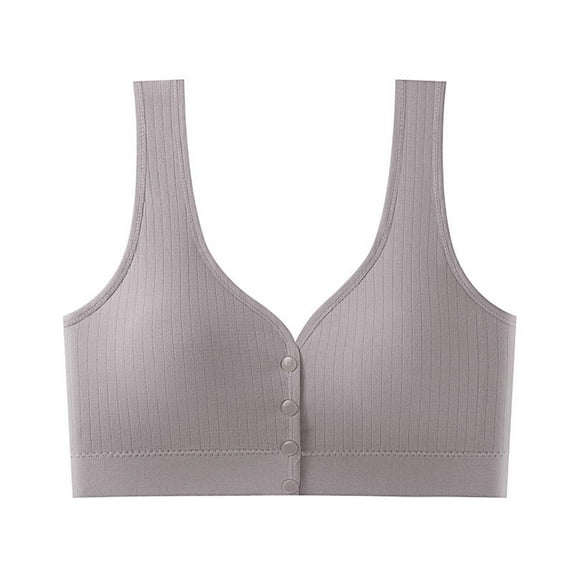 Tumotour Front Open Bras For Women Breastfeeding Cotton Pre Opening Button Breast Feeding Bra Maternity Sleep Bras No Underwire Adjustable Strap Snap Front Closure Comfort Lace Trim Bras