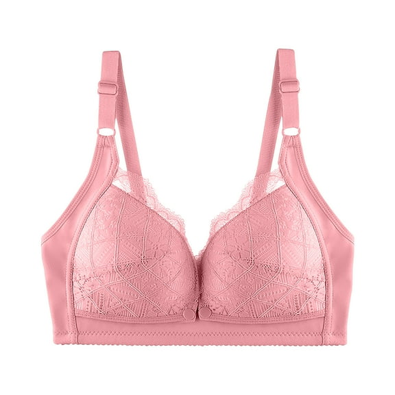 Tumotour Front Open Bras For Women Breastfeeding Cotton Pre Opening Button Breast Feeding Bra Maternity Sleep Bras No Underwire Adjustable Strap Snap Front Closure Comfort Lace Trim Bras