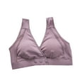 thumbnail image 1 of Tumotour Front Open Bras For Women Breastfeeding Cotton Pre Opening Button Breast Feeding Bra Maternity Sleep Bras No Underwire Adjustable Strap Snap Front Closure Comfort Lace Trim Bras, 1 of 2