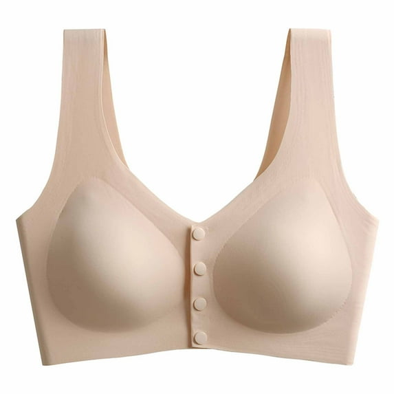 Tumotour Front Open Bras For Women Breastfeeding Opening Button Breast Feeding Bra Maternity Sleep Bras No Underwire Front Closure Bras