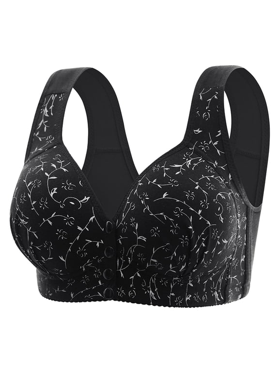 Front Open Bras For Women Full Coverage Wirefree Bra Button Closeure Bra For Mom Gift Nursing Underwear Bra Without Steel Ring Gatheringbra Sports Bra Underwear