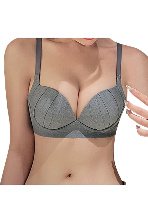 Full Coverage Bra For Women Traceless Without Steel Ring Gathering Push Up Comfortable Nursing Bra Large Size Support Breathable Wireless Comfy Soft Daily Bras