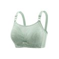 thumbnail image 1 of Tumotour Full Coverage Bras For Women Lace Pattern Adjustable Strap Traceless Without Steel Ring Gathering Push Up Shockproof Nursing Thin Bra Breathable Seamless Yoga Vest Padded Fitness Sports Bra, 1 of 8