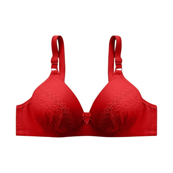 Tumotour Full Coverage Bras For Women Wirefree Bra For Mom Gift Nursing Underwear Bra Adjustable Strap Gathering Underwear Floral Lace Underwire Soft Daily Bras
