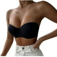 thumbnail image 1 of Tumotour Full Coverage Bras For Women Invisible Strapless Back Three Row Buckle Without Steel Ring Gathering Nursing Bra Lightly Padded Full Figured Coverage Soft Breathable Seamless Bra, 1 of 6