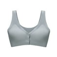 thumbnail image 1 of Tumotour Full Coverage Bras For Women Snap Feeding Wirefree Gathering Push Up Nursing Underwear Solid Color Breathable Without Steel Ring Comfy Soft Cotton Daily Bras, 1 of 4
